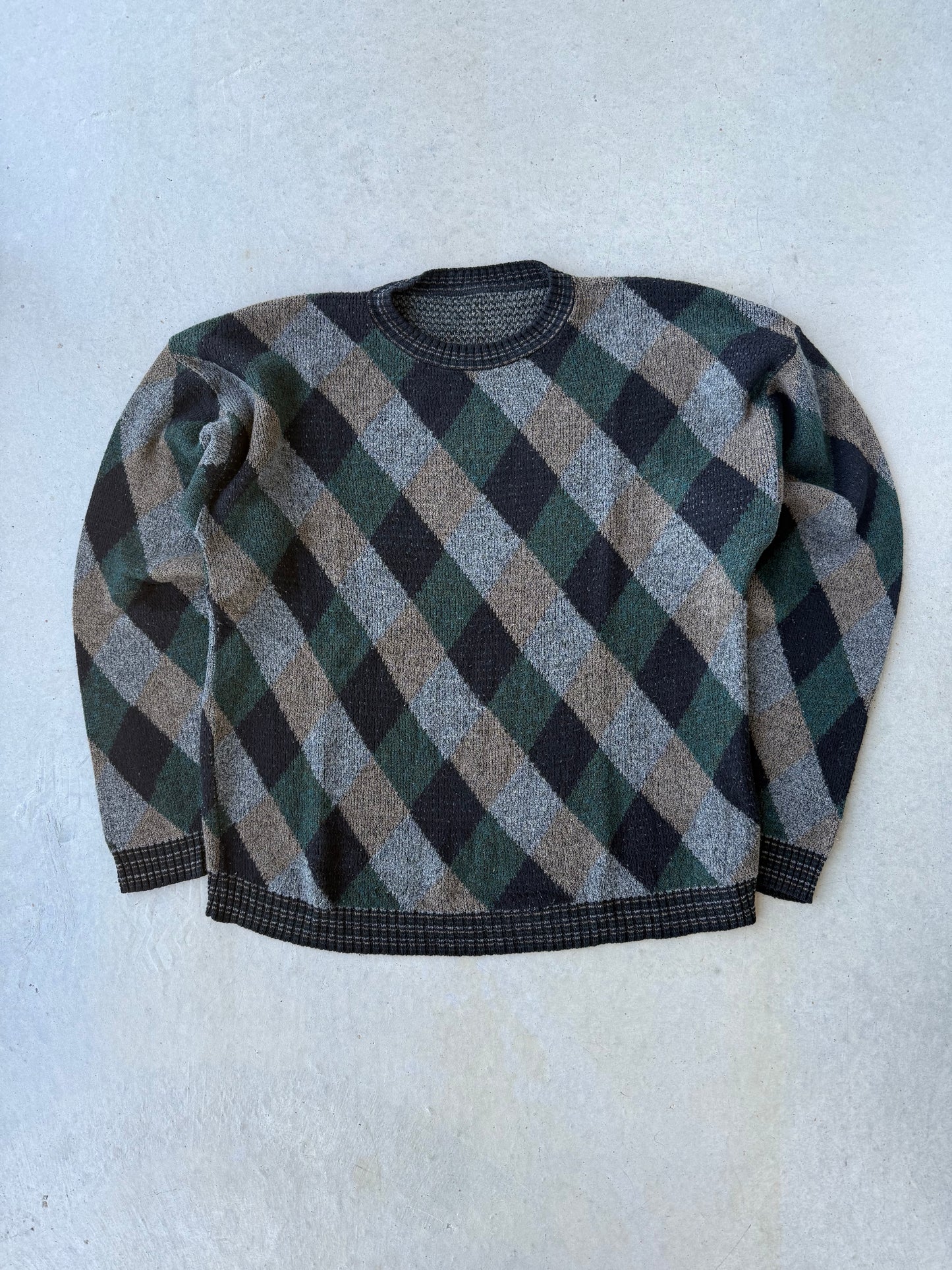 90’s Plaid Sweater [XL]