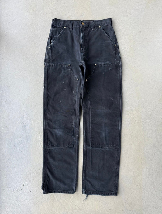 90’s Black Carhartt Double Knee Pants [31x34]