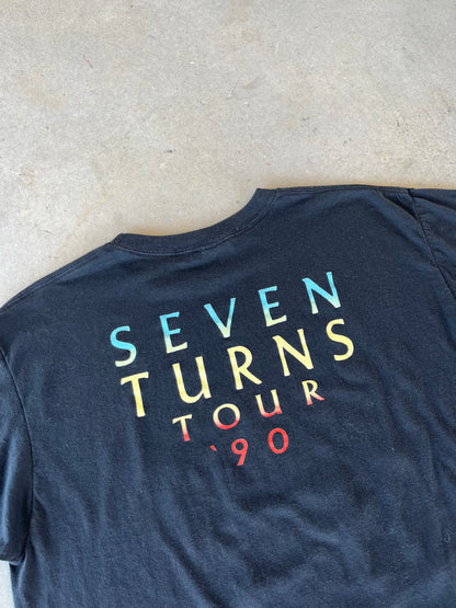 1990 The Allman Brothers Band Seven Turns Tour T-Shirt [L]