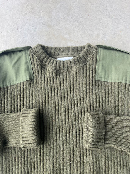 90s Military Green Sweater [S]