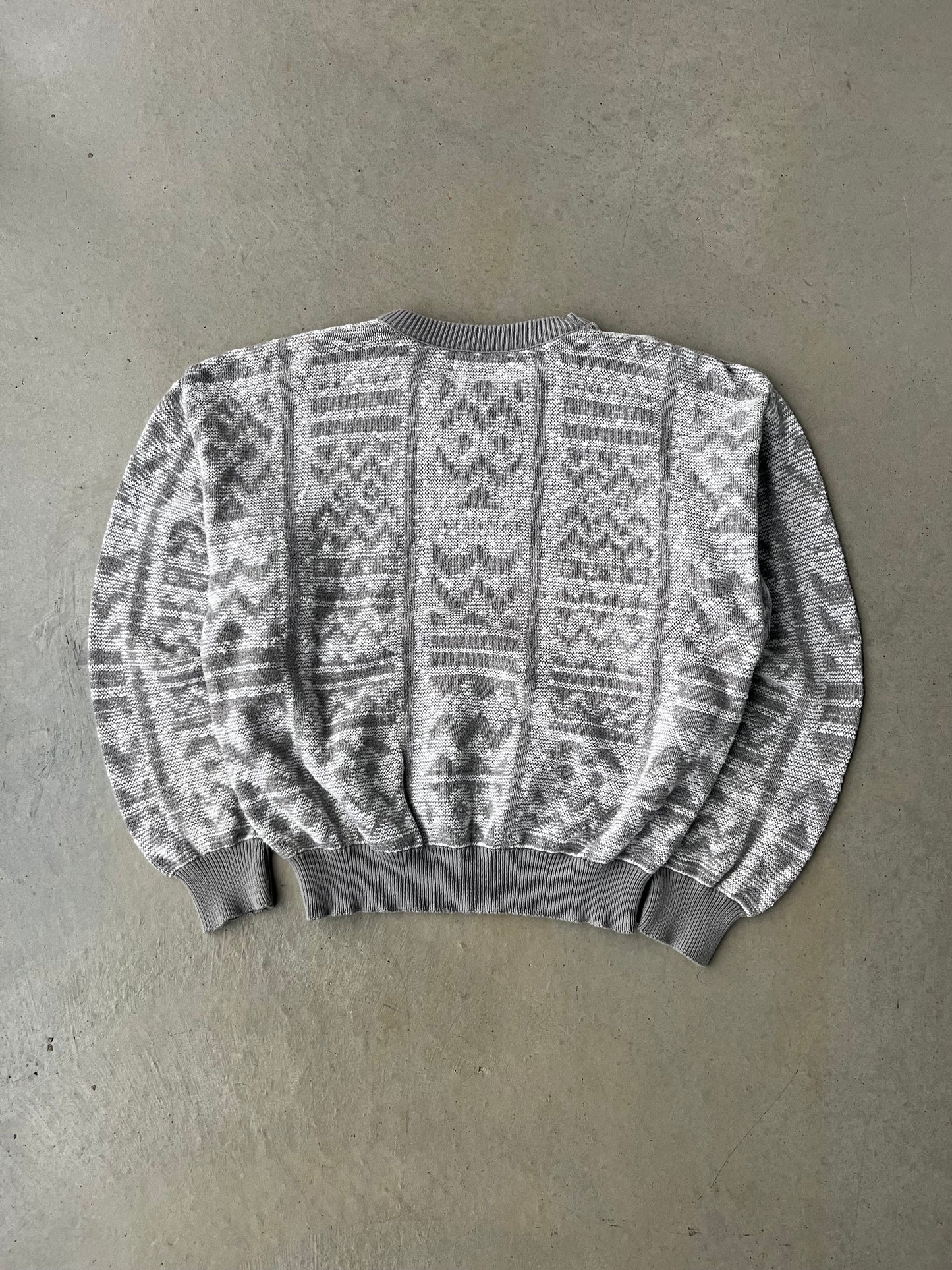 90s Jantzen Knit Grey Sweater [L]