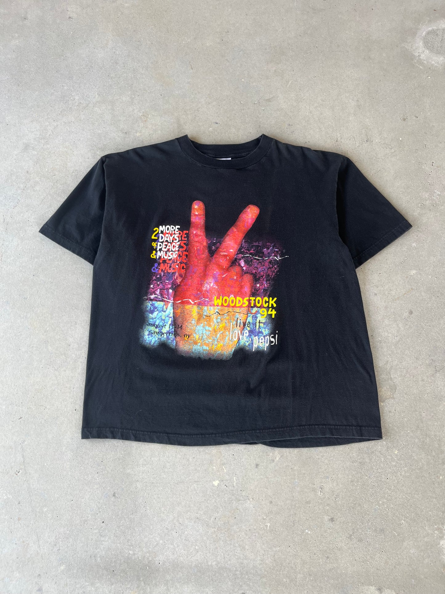 1994 Woodstock Festival Pepsi T-Shirt [L]