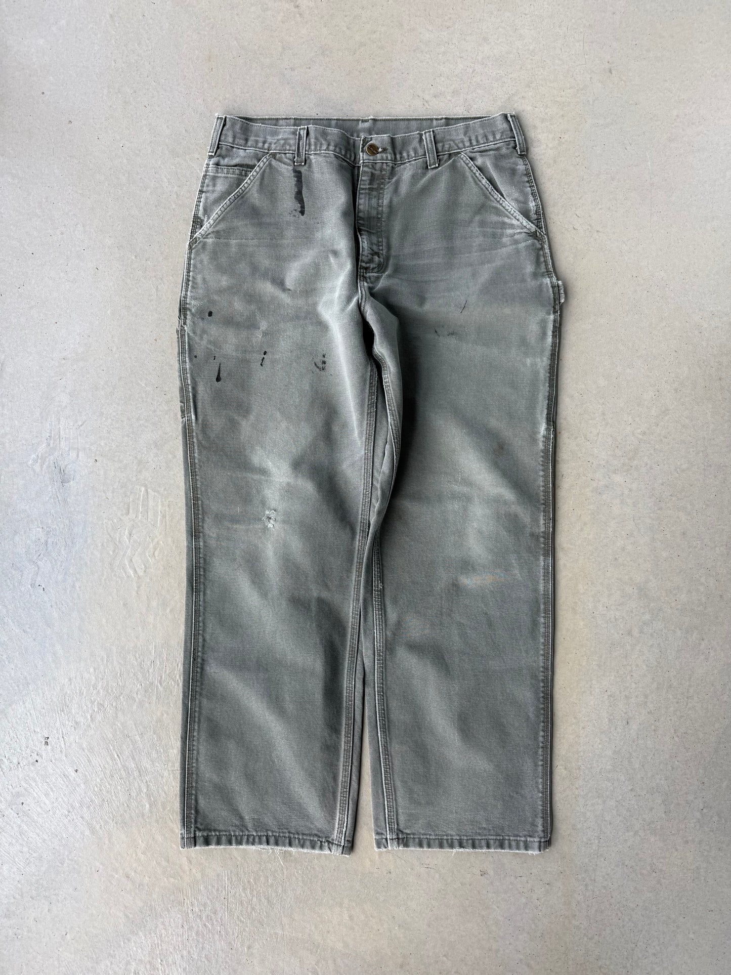 90’s Carhartt Faded Green Work Pants [35x30]