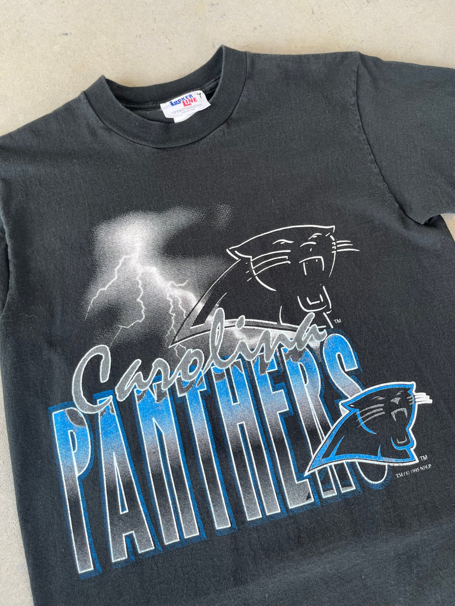 1995 Carolina Panthers Lightning T-Shirt [M]