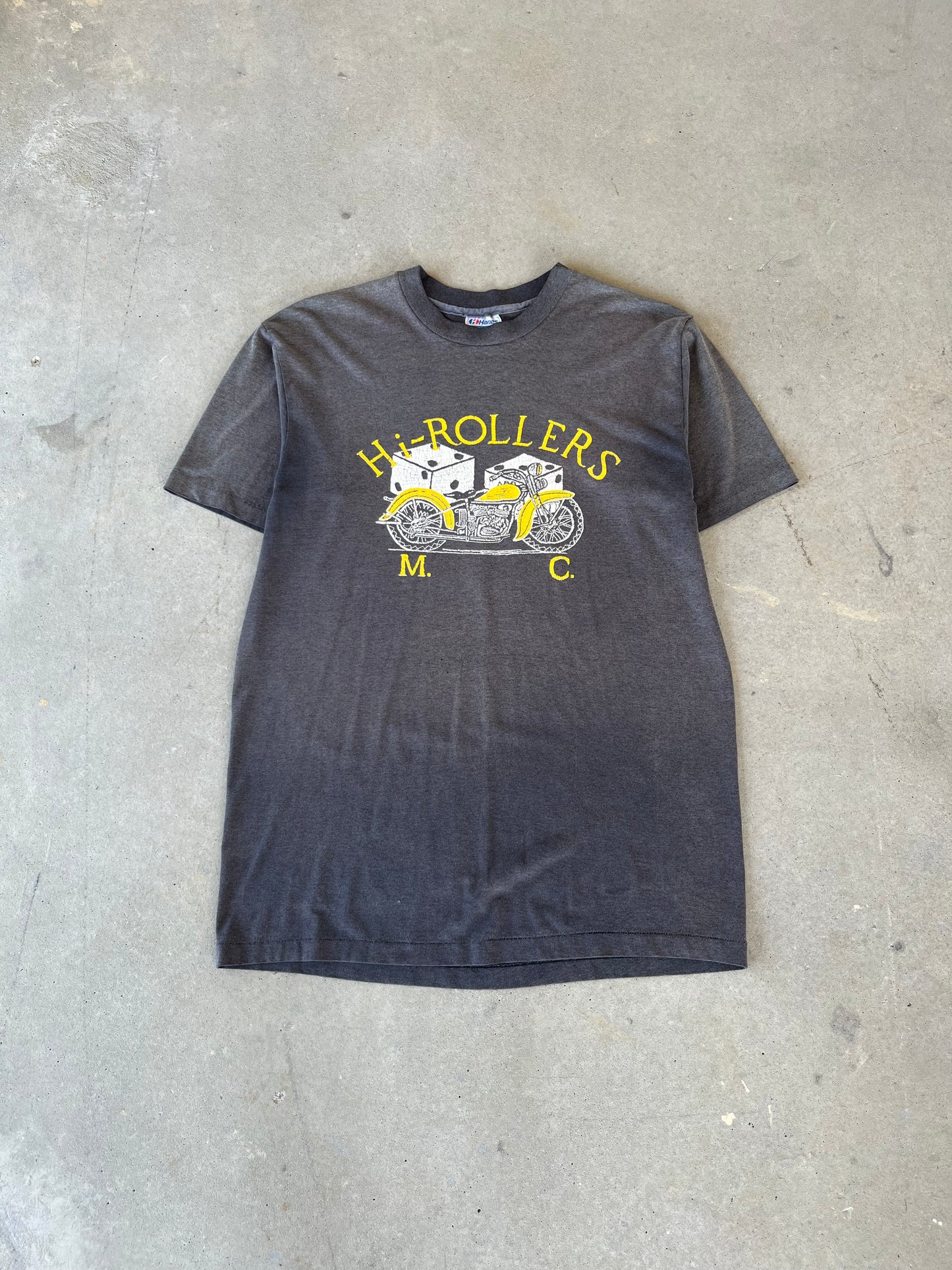 80’s Sun Faded Hi-Rollers Motorcycle T-Shirt [L]
