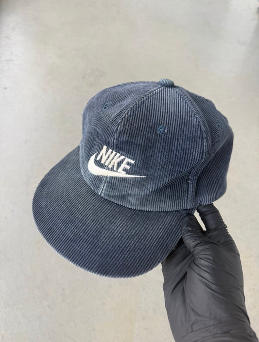 90’s Nike Navy Corduroy Snapback Hat