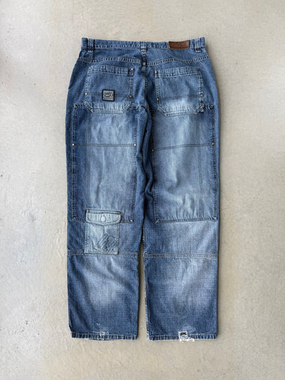 Y2K Enyce Multi Pocket Denim Baggy Pants [38x32]