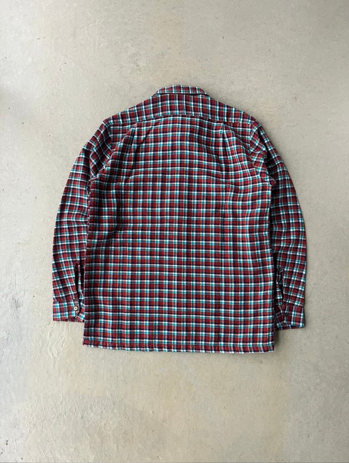 80s Plaid Long Sleeve Flannel [M]