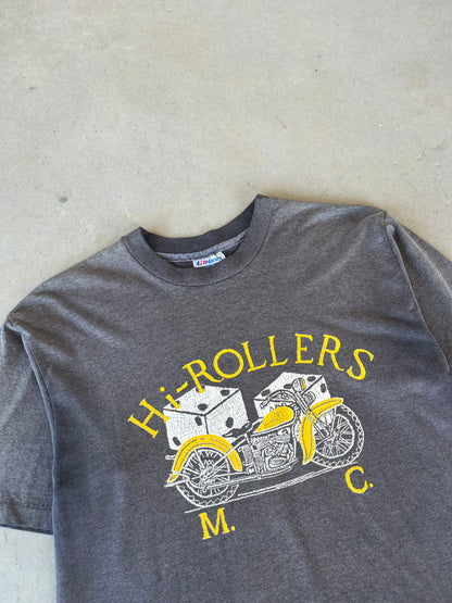 80’s Sun Faded Hi-Rollers Motorcycle T-Shirt [L]