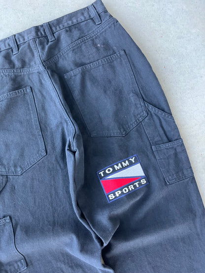 Y2K Black Tommy Sports Pants [32x32]