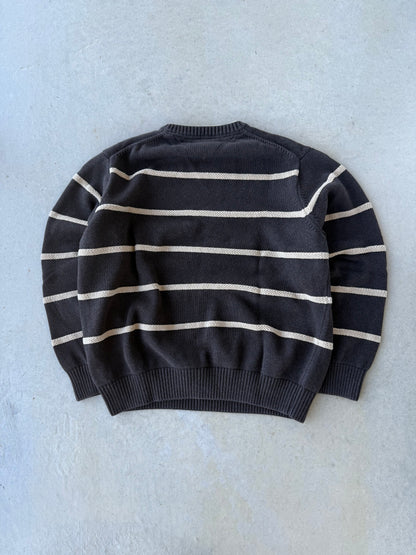 00’s Tommy Hilfiger Brown Striped Sweater [XL]