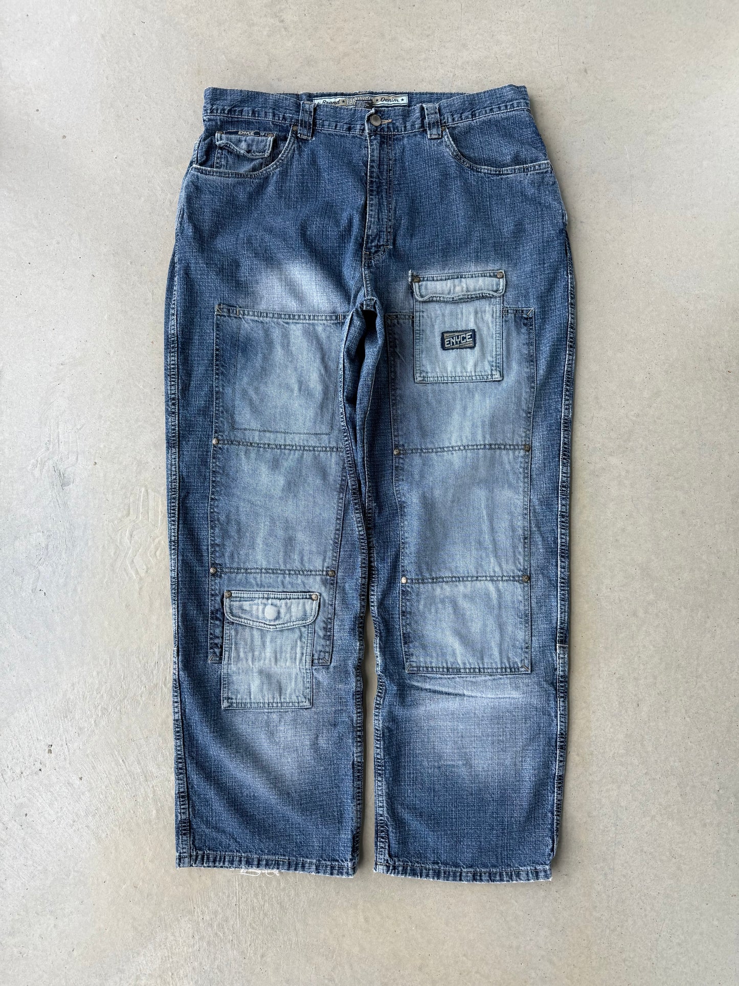 Y2K Enyce Multi Pocket Denim Baggy Pants [38x32]