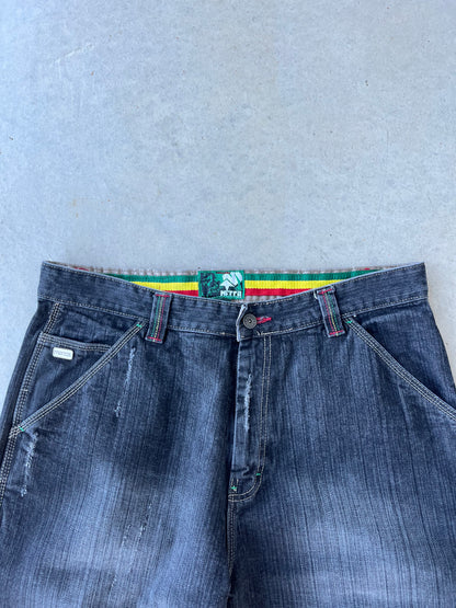 Y2K Mecca Black Baggy Shorts [36]