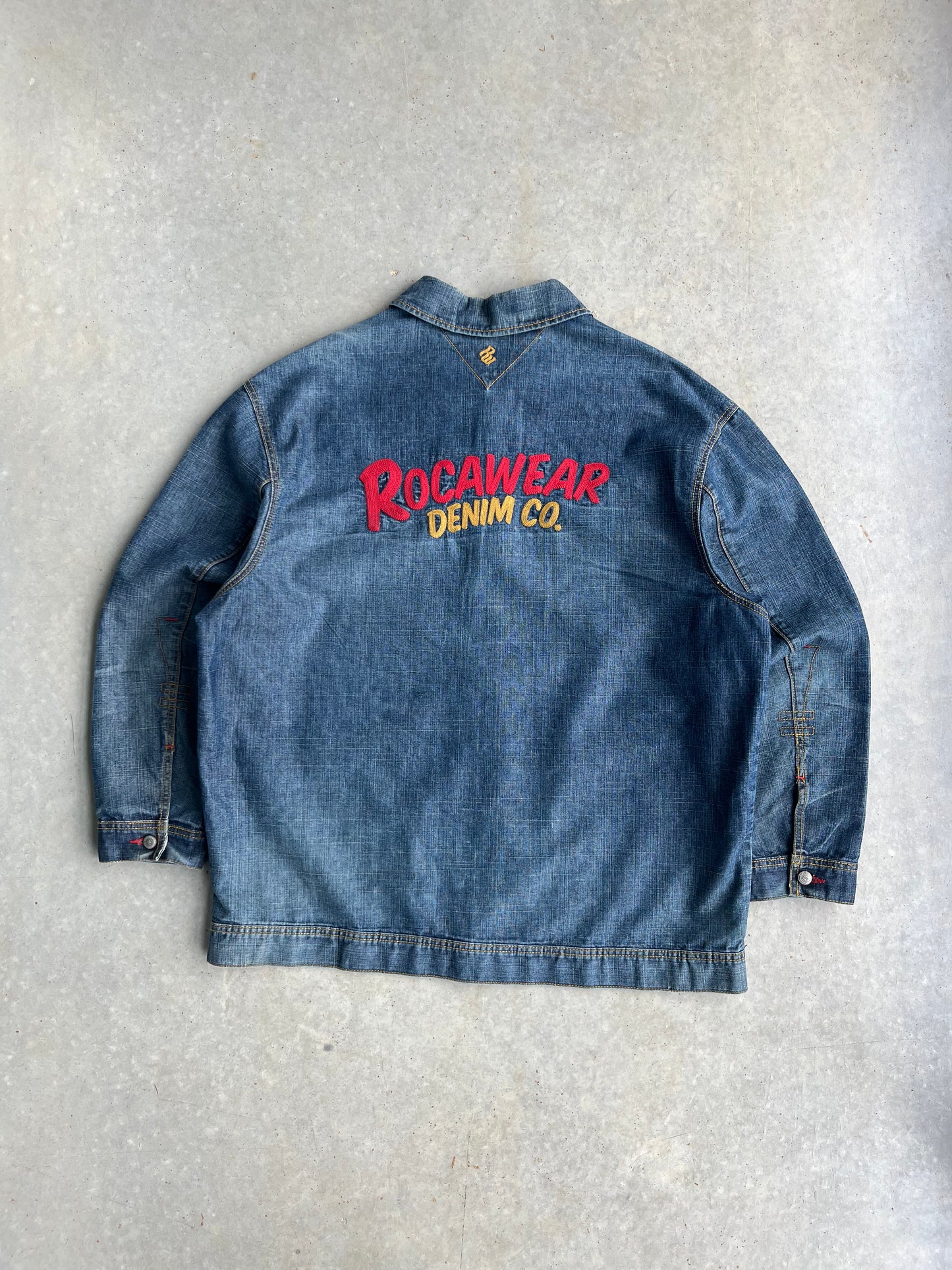 Y2K Denim Rocawear Embroidered Jacket [XXL]