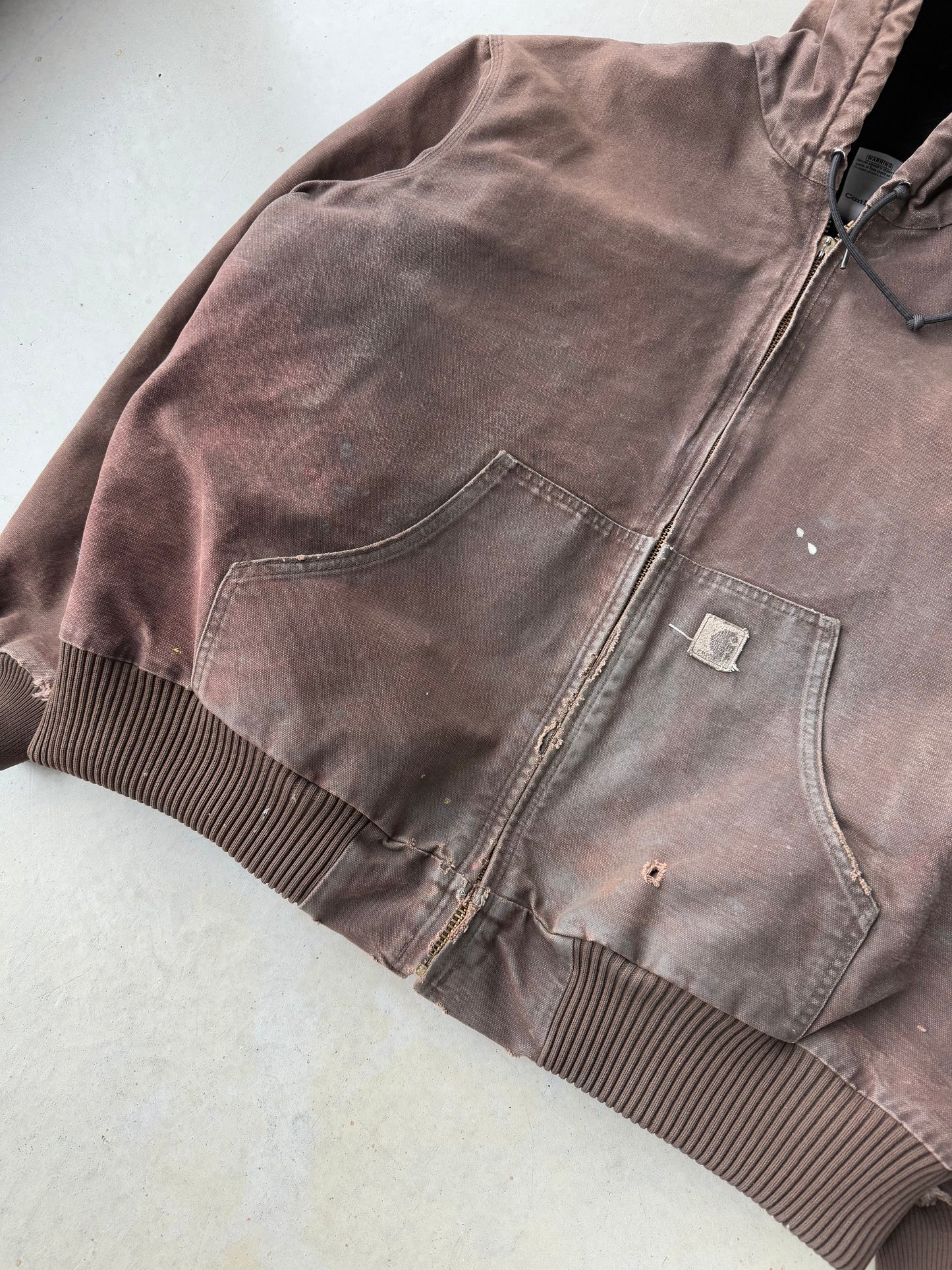 00’s Carhartt Faded Brown Work Jacket [XXL] *Broken Zipper Tab