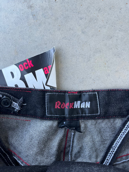 Y2K Rock Man Black Baggy Pants [32x32]