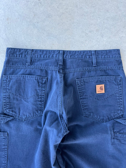 00’s Carhartt Navy Blue Work Pants [34x30]