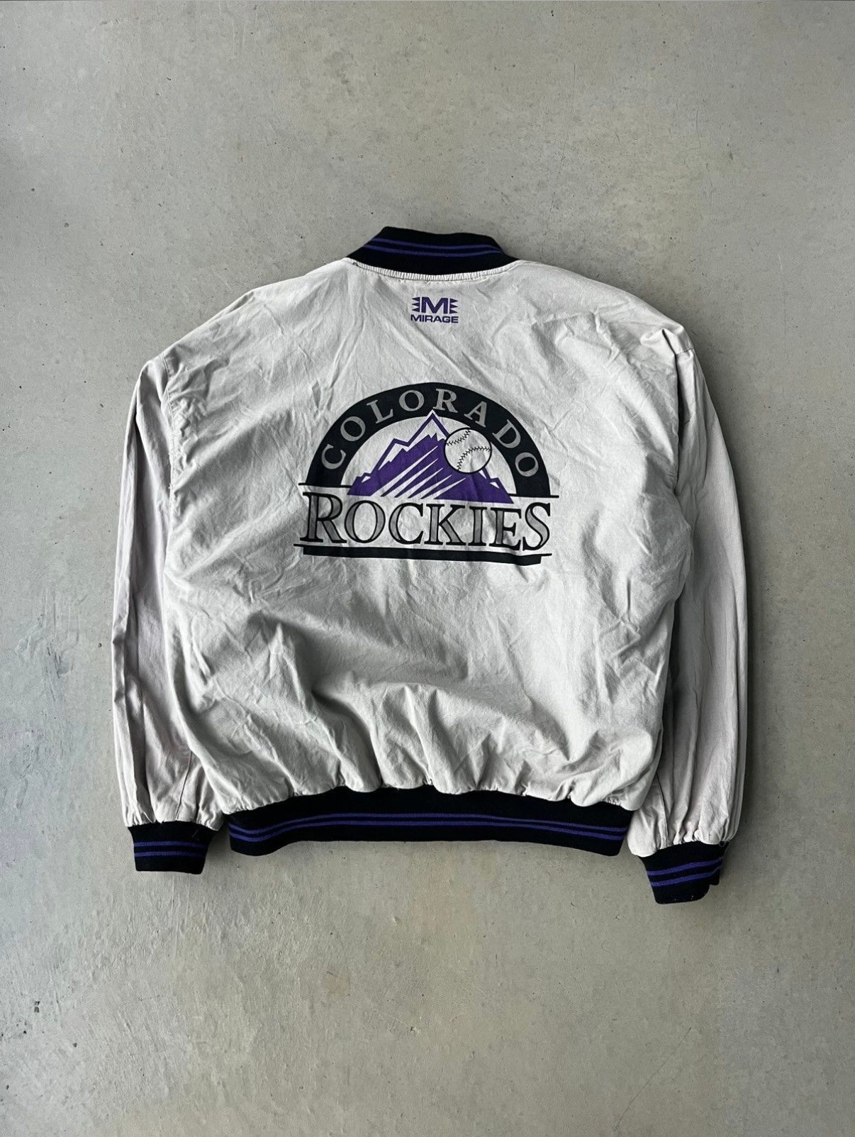 90s Colorado Rockies Mirage MLB Reversible Jacket [L]