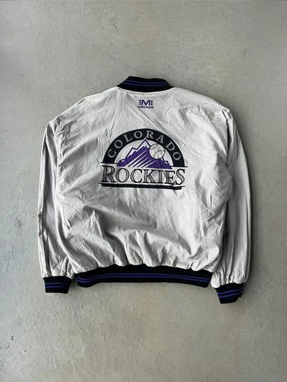 90s Colorado Rockies Mirage MLB Reversible Jacket [L]